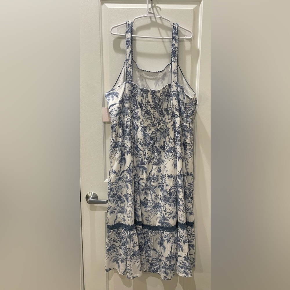 NEW…LC Lauren Conrad Tropical Floral Print Midi Dress - Picture 7 of 7